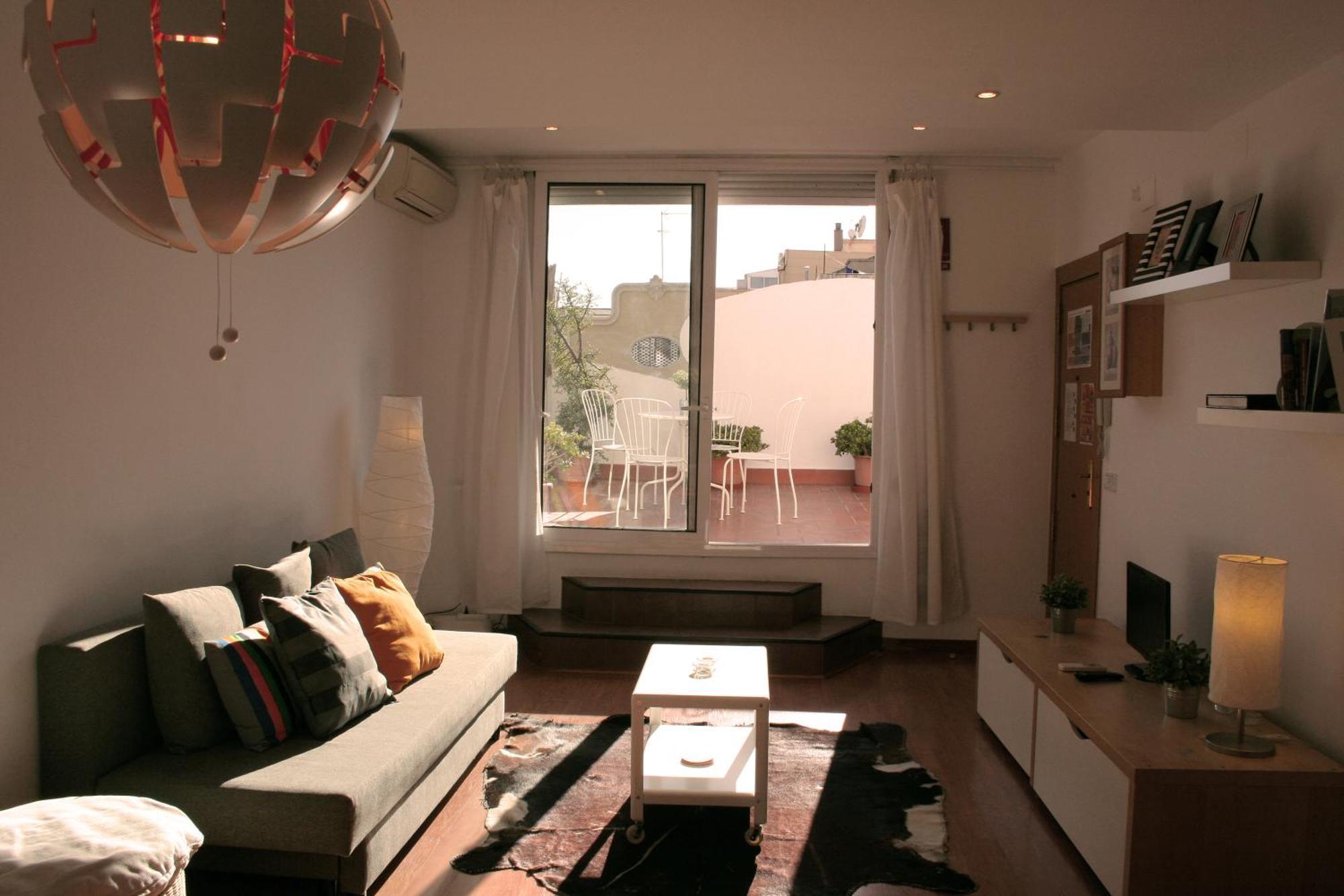 Lovely Apartment With A Terrace Barselona Dış mekan fotoğraf
